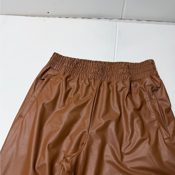 Offline by Aerie Faux Leather Wide Leg Pants Brown Medium - Picture 7 of 7